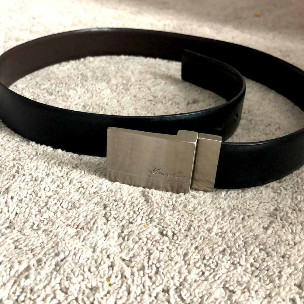 Kenneth Cole men’s black leather belt 36